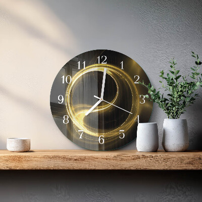 Ronde glazen klok Abstractiecirkel