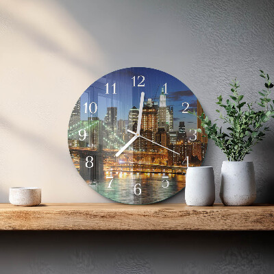 Ronde glazen klok Horizon