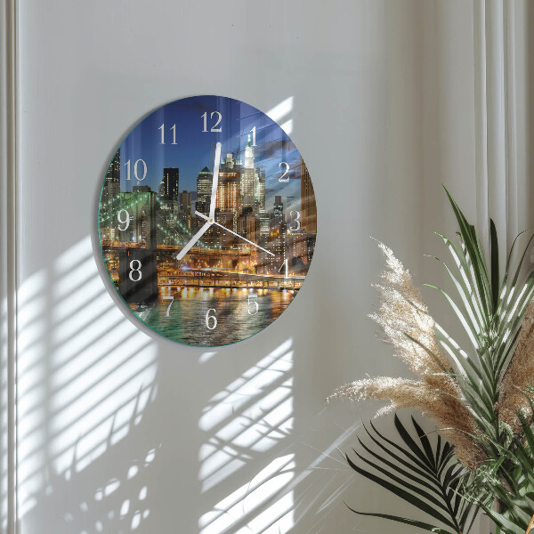 Ronde glazen klok Horizon
