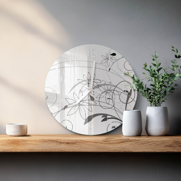 Ronde glazen klok Bloemkunst