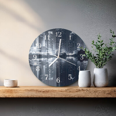 Ronde glazen klok Horizon