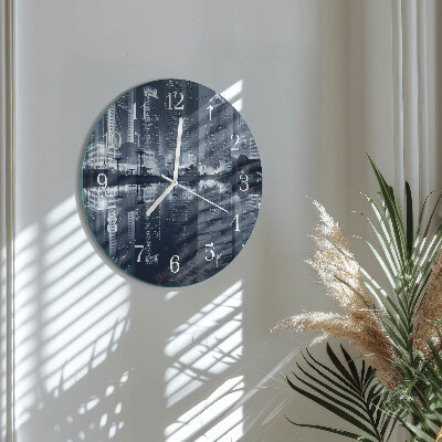 Ronde glazen klok Horizon