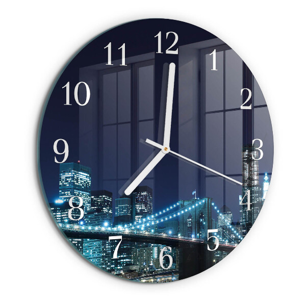 Ronde glazen klok Horizon