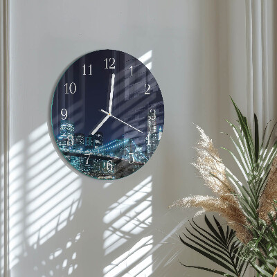 Ronde glazen klok Horizon