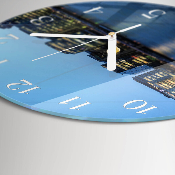 Ronde glazen klok Horizon