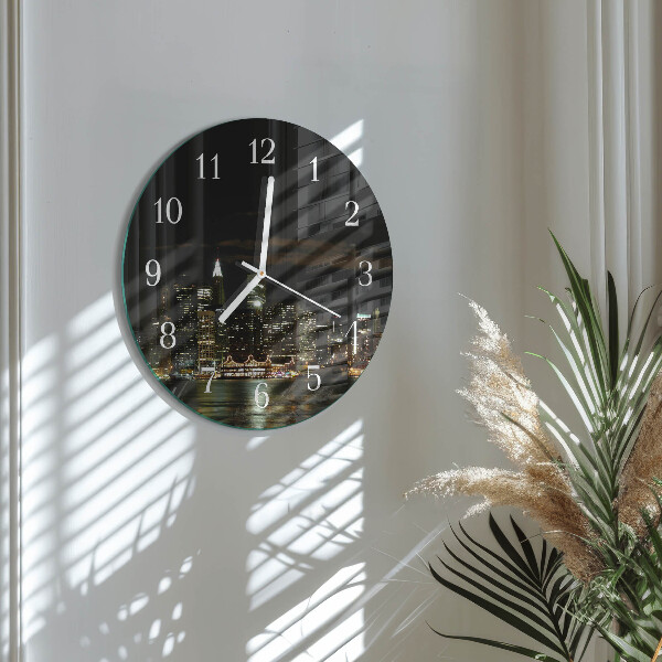 Ronde glazen klok Horizon
