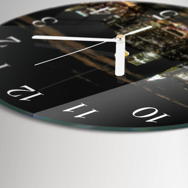 Ronde glazen klok Horizon