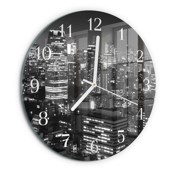 Ronde glazen klok Horizon
