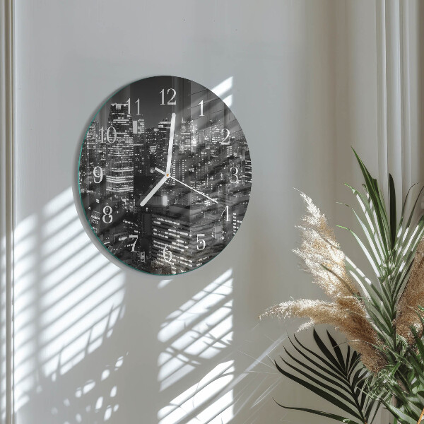 Ronde glazen klok Horizon