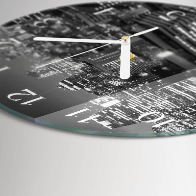 Ronde glazen klok Horizon