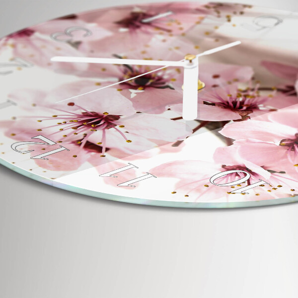 Ronde glazen klok Bloemen