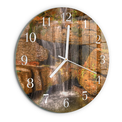 Ronde glazen klok Waterval