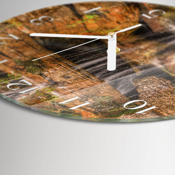 Ronde glazen klok Waterval