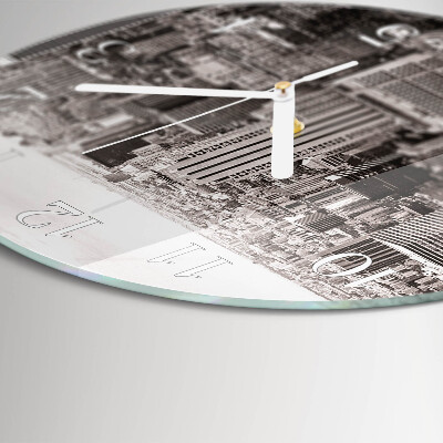 Ronde glazen klok Horizon