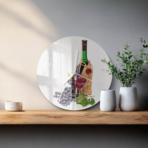 Ronde glazen klok Druiven voor wijn