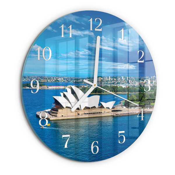 Ronde glazen klok Sydney Opera House