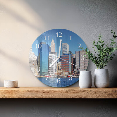 Ronde glazen klok Horizon