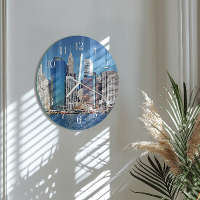 Ronde glazen klok Horizon