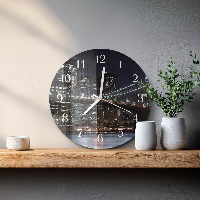 Ronde glazen klok Horizon