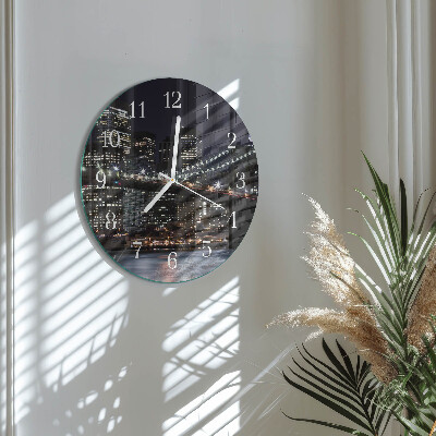 Ronde glazen klok Horizon