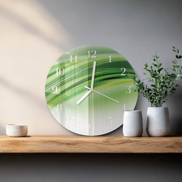 Ronde glazen klok Abstracte kunst
