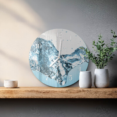 Ronde glazen klok Water
