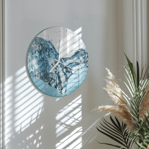 Ronde glazen klok Water