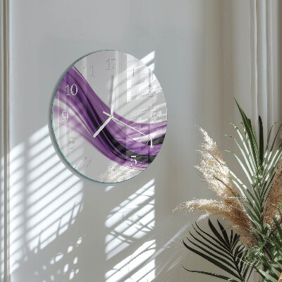 Ronde glazen klok Abstracte kunst