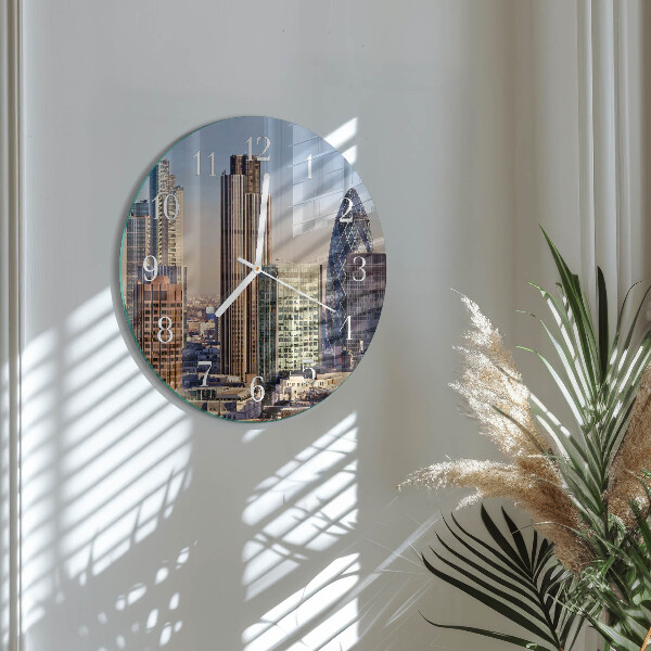 Ronde glazen klok Horizon
