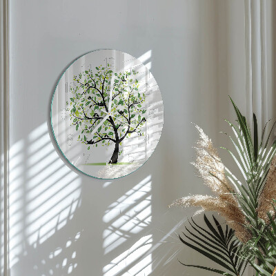 Ronde glazen klok Boom