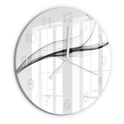 Ronde glazen klok Abstracte rook