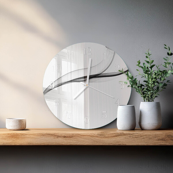 Ronde glazen klok Abstracte rook