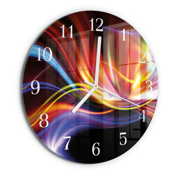 Ronde glazen klok Abstracte kunst
