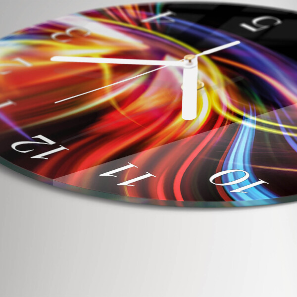 Ronde glazen klok Abstracte kunst