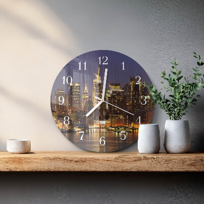 Ronde glazen klok Horizon