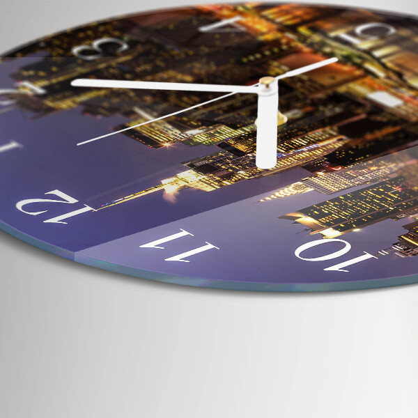 Ronde glazen klok Horizon