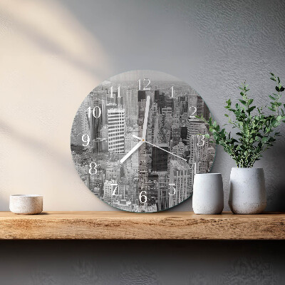 Ronde glazen klok Horizon