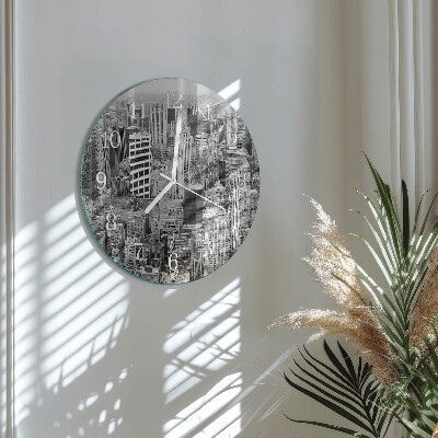Ronde glazen klok Horizon