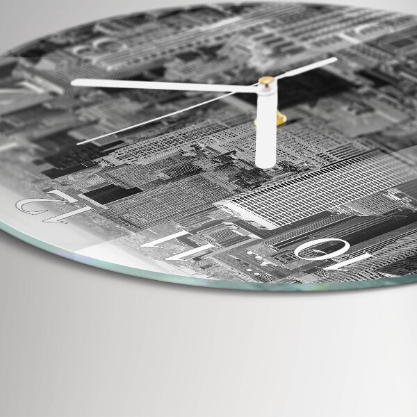Ronde glazen klok Horizon