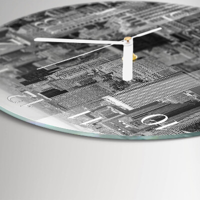 Ronde glazen klok Horizon