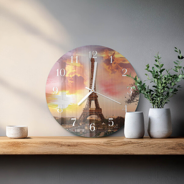 Ronde glazen klok Eiffeltoren Parijs