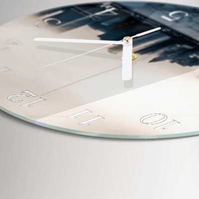 Ronde glazen klok Horizon