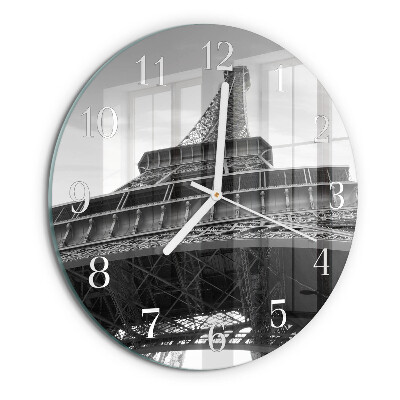 Ronde glazen klok Eiffeltoren Parijs
