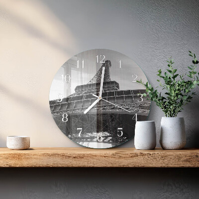 Ronde glazen klok Eiffeltoren Parijs