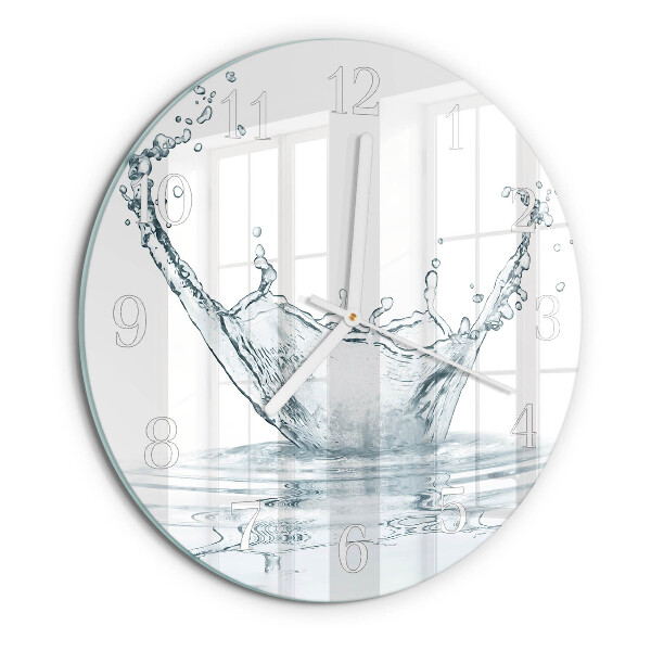 Ronde glazen klok Water