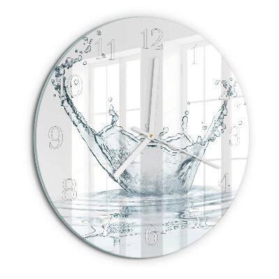 Ronde glazen klok Water