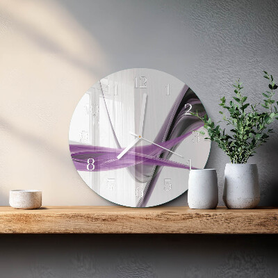 Ronde glazen klok Abstracte rook