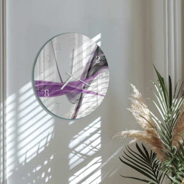 Ronde glazen klok Abstracte rook