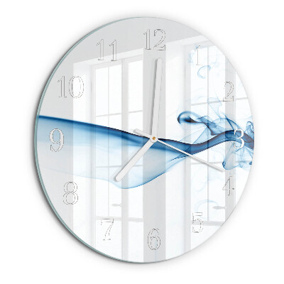 Ronde glazen klok Abstracte rook