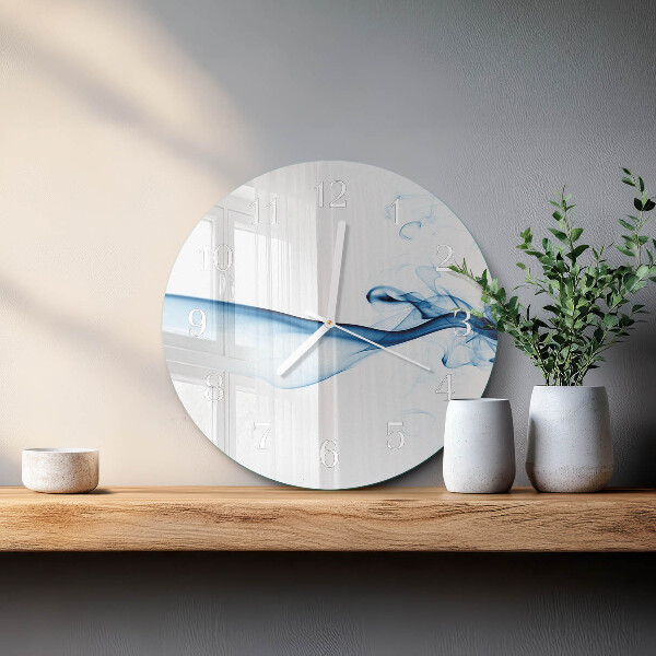 Ronde glazen klok Abstracte rook